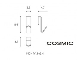 MEDIDAS JUEGO COLGADORES MAMPARA ARCHITECT COSMIC